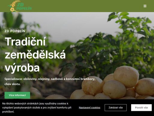 hospodaříme na okrese jindřichův hradec. specializujeme se na pěstování konzumních brambor a na množení bramborové sadby.