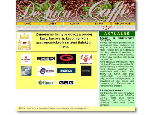 www.deluca-caffe.cz