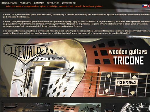 kvalitní a osvědčená výroba resophonických kytar pod novou značkou leewald resophonic guitars