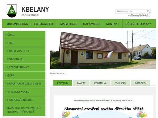 oficiální stránky obce kbelany