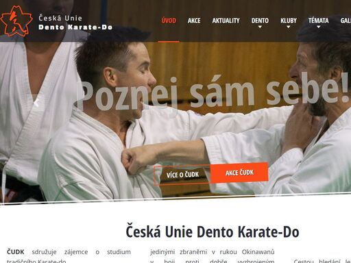 česká unie dento karate-do (čudk) sdružuje zájemce o studium tradičního karate-do.