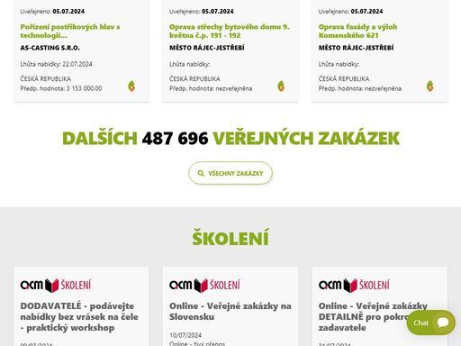 veřejné zakázky a profily zadavatelů na portálu pro vhodné uveřejnění - největším portálu s veřejnými zakázkami na českém trhu.