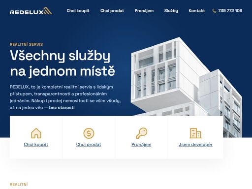 redelux, to je kompletní realitní servis s lidským přístupem, transparentností a profesionálním jednáním. nákup i prodej nemovitosti se vším všudy, až na
