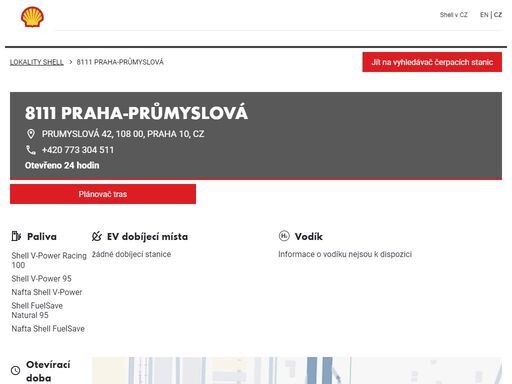 8111 praha-průmyslová je čerpací stanice v oblasti praha 10. tato stanice zahrnuje billa a myčka.