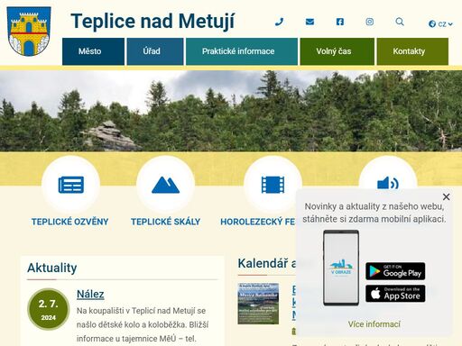 oficiální stránky města teplice nad metují