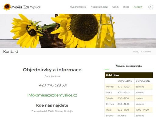 www.masazezdemyslice.cz/kontakt