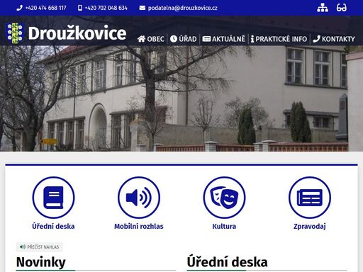 oficiální stánky obce droužkovice