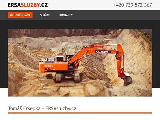 ersasluzby.cz - nabízíme zejména vyváření septiků, zemní práce, dopravu, zahradní práce atp.
