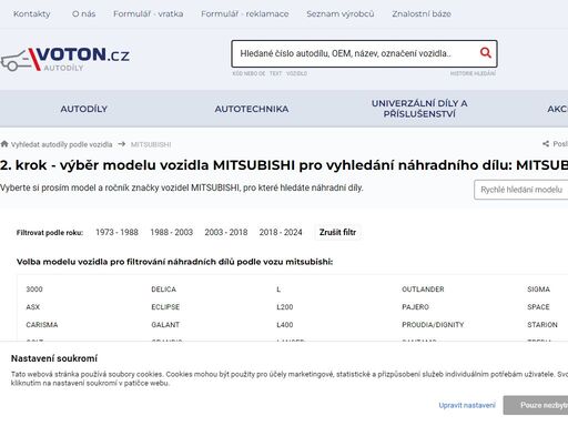  mitsubishi. voton.cz autodíly