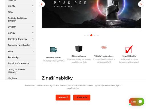 náš online headshop hexamarket.cz se zaměřuje na prodej kuřáckých potřeb od osvědčených výrobců.