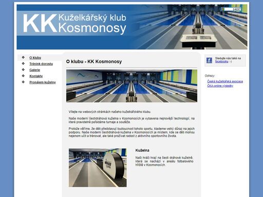 oficiální stránky kuželkářského klubu kk kosmonosy, o klubu