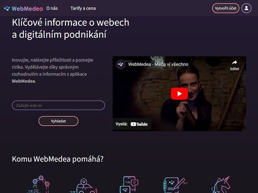 nástroj pro online podnikatele, obchodní a marketingové manažery. klíčové informace o webech a digitálním podnikání. vydělávejte díky správným rozhodnutím.