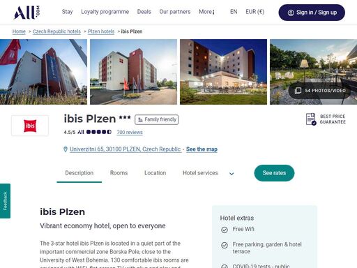 the 3-star hotel ibis plzen is located in commercial zone borska pole. 130 comfortable, new generation and ibis rooms are equipped with wi-fi. book now!