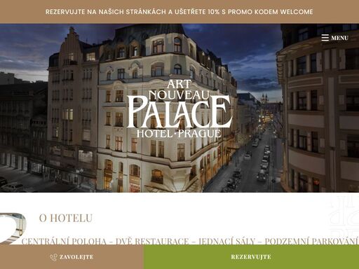 oficiální web art nouveau hotel palace. hotel v centru prahy s tradicí a secesním stylem od roku 1909.