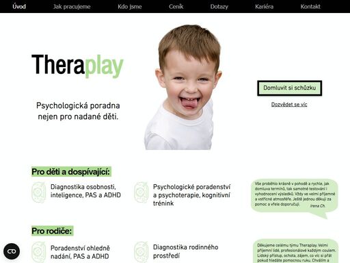 theraplay je psychologická poradna nejen pro nadané děti a jejich rodiče. diagnostika studijních i vztahových problémů a jejich řešení.