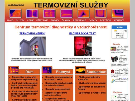 termovizní služby - termovizní měření, únik tepla, kontrola vzduchotěsnosti budow (blower door test) - ostrava, opava, karviná, frýdek-místek, bruntál