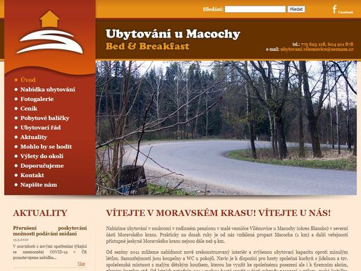 www.ubytovaniumacochy.cz