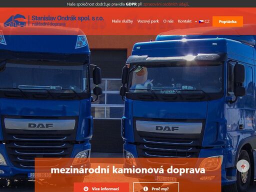 mezinárodní kamionovou dopravou se zabýváme od roku 1995. dovážíme po celé čr i po celé evropě.