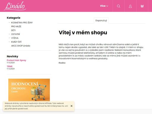 moderní kosmetika a nejlepší technologie od společnosti nuskin pro péči o tělo, krásu a zdraví z pohodlí domova. v našem shopu také naleznete doplňky stravy.