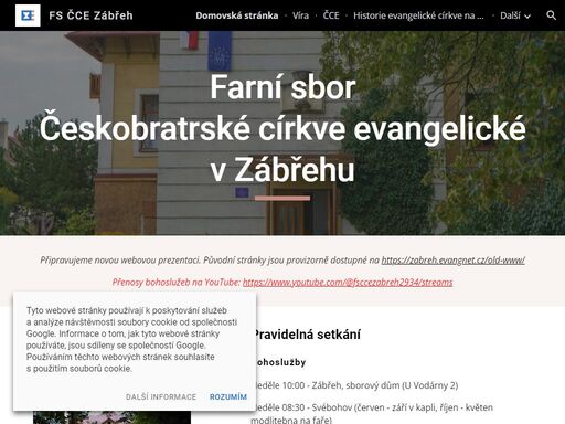 farní sbor českobratrské církve evangelické v zábřehu