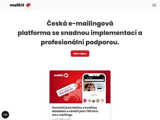 jsme mailkit. česká e-mailingová platforma se snadnou implementací a profesionální podporou. rozesílka po čr i zahraničí.