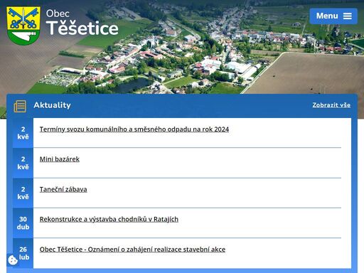 obec těšetice se nachází v okrese olomouc, 9 km západně od krajského města olomouce.