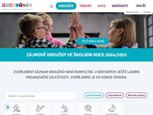 radovánek - nejširší nabídka pro vzdělávání dětí, mládeže a dospělých v plzeňském kraji