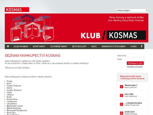 klubkosmas.cz/knihkupectvi