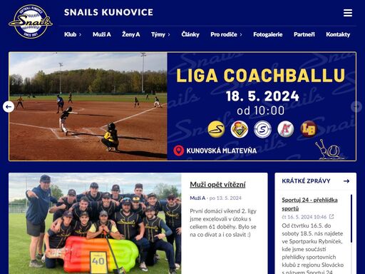 softballový oddíl snails kunovice je sportovním klubem působícím od roku 1987 na území města kunovice.