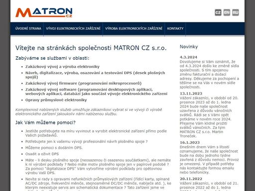 www.matron.cz