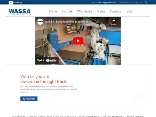 welcome to the wassa s.r.o. company website