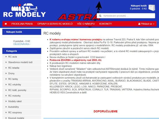 astramodel - kompletní nabídka  rc modelů a příslušenství
