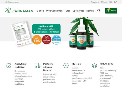 cannaman.cz - český výrobce, který vám přináší širokospektrální oleje se standardizovaným obsahem cbd.
bez obsahu thc, rostlinných tuků, vosků a dalších balastních látek.