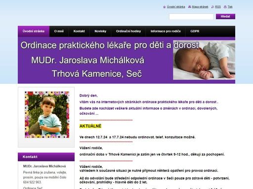 www.detskylekar-michalkova.cz