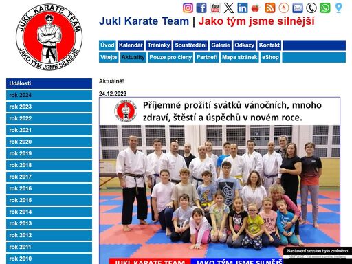 oficiální webové stránky jukl karate team