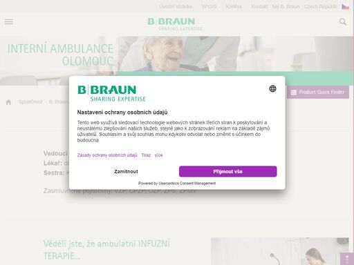 interní ambulance b. braun avitum v olomouci nabízí komplexní předoperační vyšetření a konsolidaci léčebných postupů.