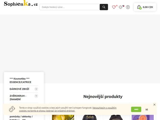 sophienka.cz - specializovaný e-shop plný kosmetiky essence, hraček, disney zboží, školních a kancelářských potřeb, dárkových předmětů