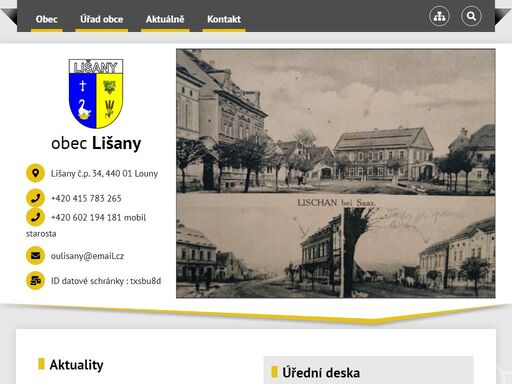 oficiální stránky obce lišany