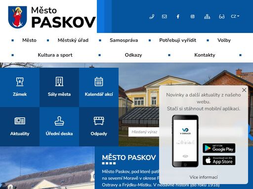 oficiální stránky města paskov