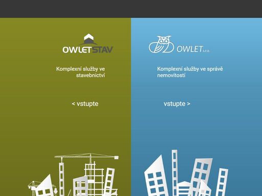 owlet stav - služby pro stavebnictví, owletsro - správa nemovitostí.