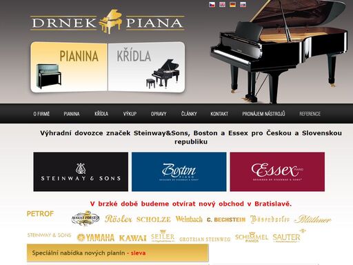 prodej pian (pianino, piano) prodej nových i starších hudebních nástrojů. ladění, výkup, oprava, stěhování, pronájem  piana. odhad ceny i po telefonu.