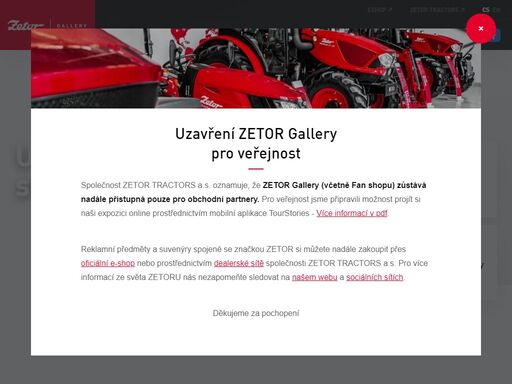 přijďte se přesvědčit, že traktor je zetor již od roku 1946! zetor gallery je netradiční „muzeum“, ve kterém tradiční výrobce zemědělské techniky představuje nejen pohled do bohaté historie traktorů zetor, ale i;přehlídku techniky moderní.