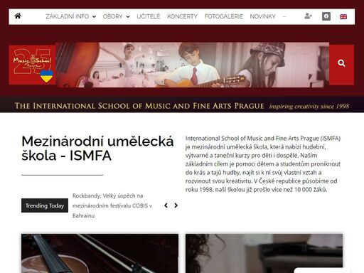 international school of music and fine arts prague (ismfa) je mezinárodní umělecká škola, která nabízí hudební, výtvarné a taneční kurzy pro děti i dospělé.