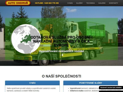 auto ondruš - asistenční služba pro osobní i nákladní automobily