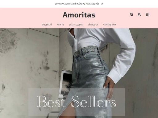 homepage. vítejte v našem e-shopů amoritas.
 
nabízíme stylové a trendy kousky, ve kterých se budete cítit sebevědomě a pohodlně. naše kolekce zahrnují jak nejnovější módní trendy, tak i nadčasovou klasiku. prohlédněte si naši nabídku a najděte svůj nový oblíbený outfit ještě dnes.