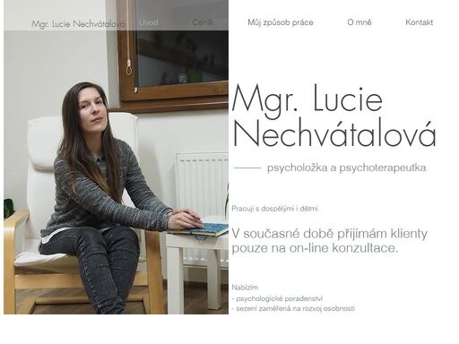 psycholog české budějovice. mgr. lucie nechvátalová je psycholožka poskytující psychologické poradenství v českých budějovicích.