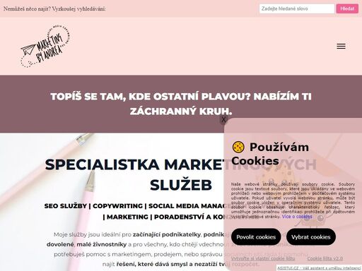 specialistka marketingových služeb. tvorba marketingových strategií, sociální sítě a konzultace pro malé a střední podniky. vytvořím funkční marketingový plán.