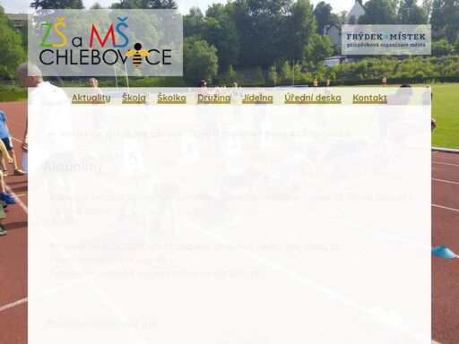 official web pages of elementary school in chlebovice