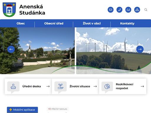 oficiální stránky obce anenská studánka