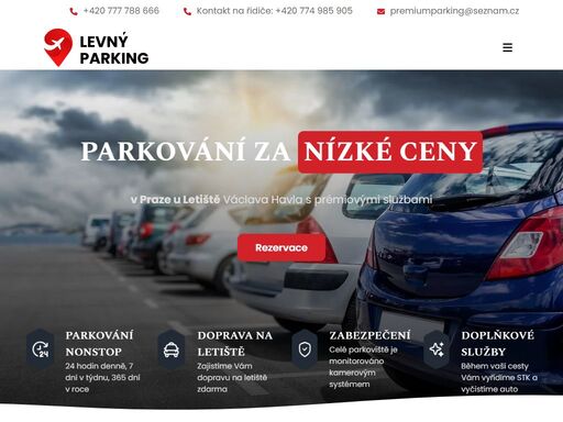 levné parkování u letiště václava havla v praze. zabezpečeno. prémiové služby (vyčištění vozu, vyřízení stk) a odvoz na letiště zdarma. od 75 kč/den.